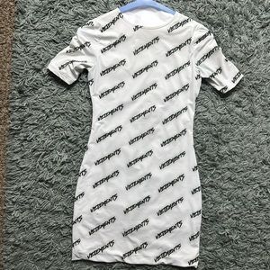 Vetements white mini dress perfect condition 100% authentic worn for 2 hours